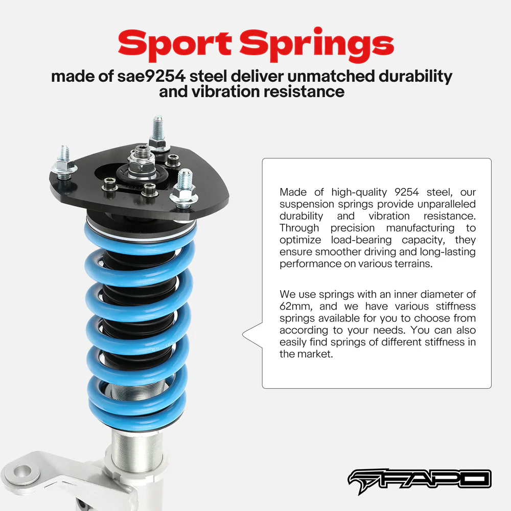 16-Level Damping Coilover For BMW 3 Series 3rd Gen (Rear Integrated) E36 (Non-M) 1990-2000 PS026020 - Image 8
