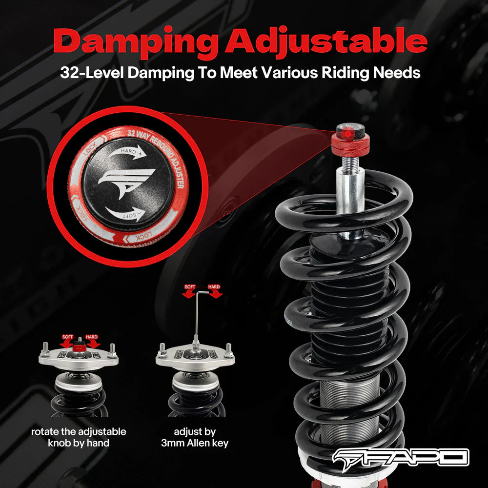 32-Level Damping Coilover For Nissan 370Z Z34 2008-2021 / Infiniti G37 RWD V36 2008-2013 PF008420 - Image 4