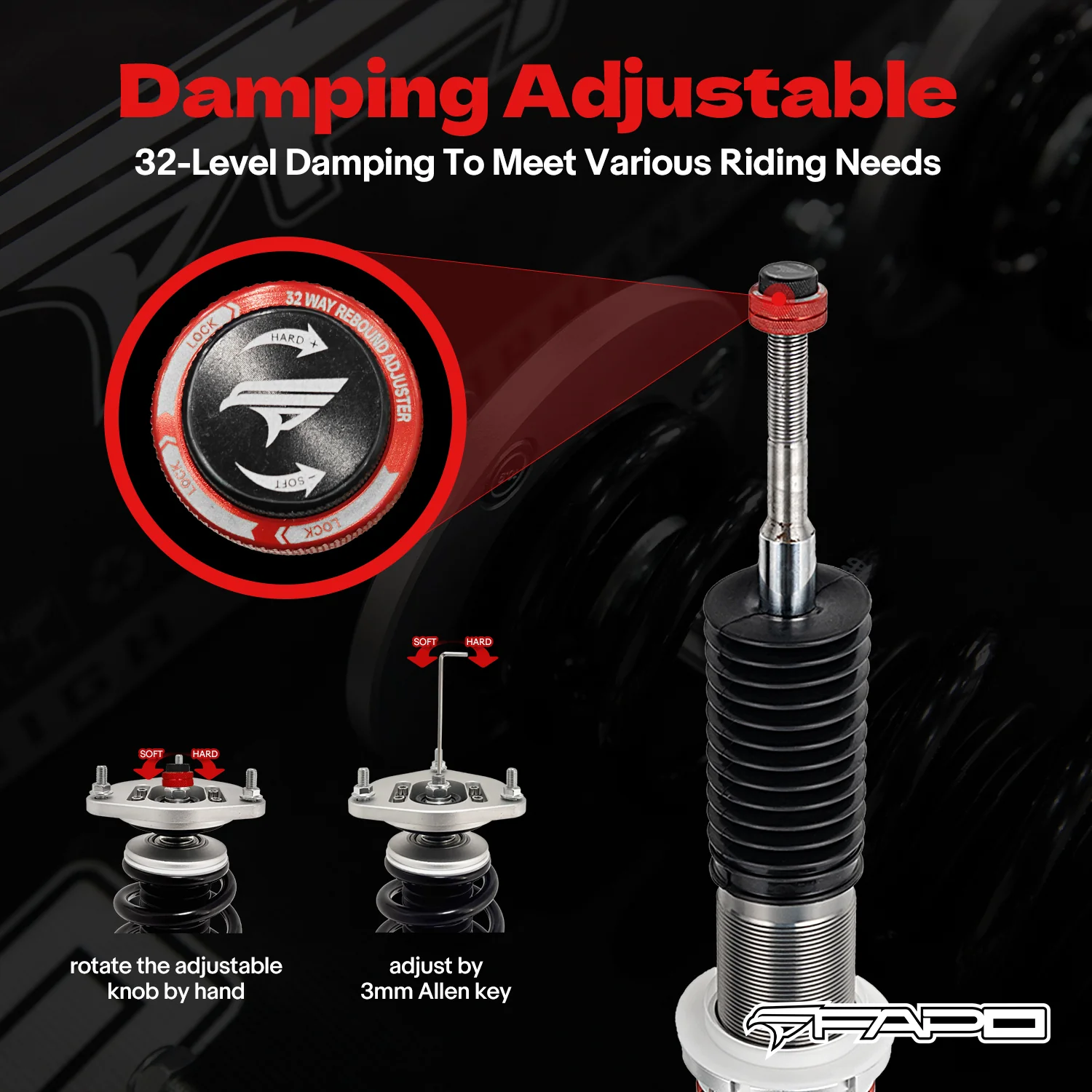 32-Level Damping Coilover For Chevrolet Camaro 5th Gen 2010-2015 PF009530 - Image 4