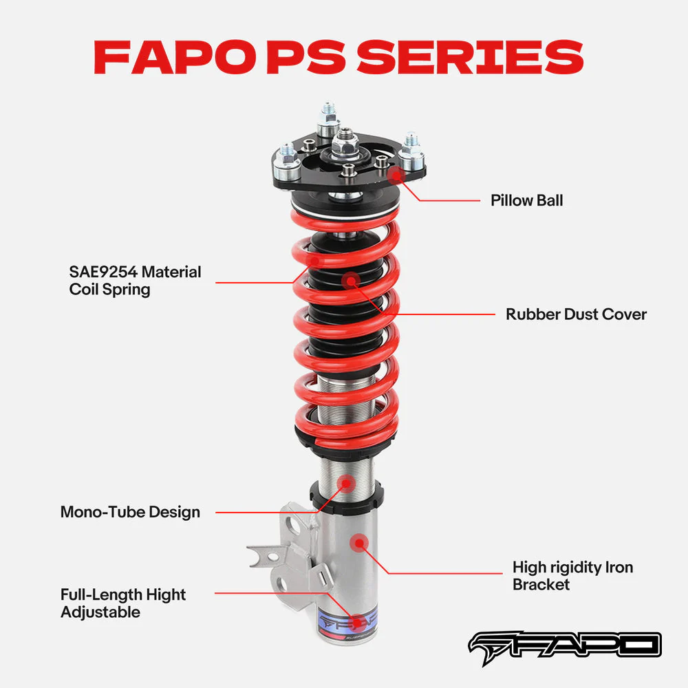 Coilover for Nissan S13 240SX Silvia 1989-1994 Adj Height PS001210 - Image 3