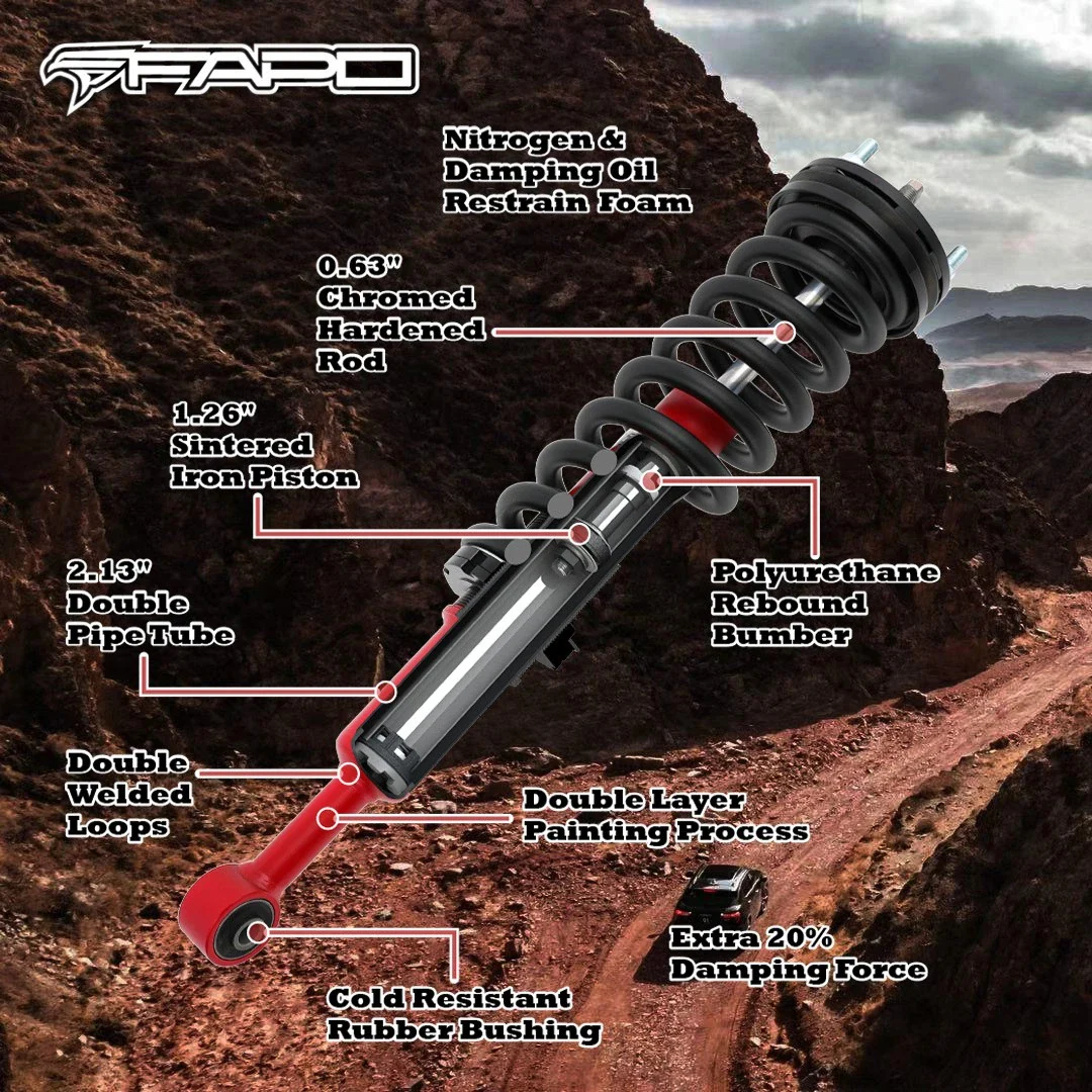 FAPO P1 Off-Road Full Set 0-2" Lift Struts For Toyota Hilux 2006-2025 - Image 3