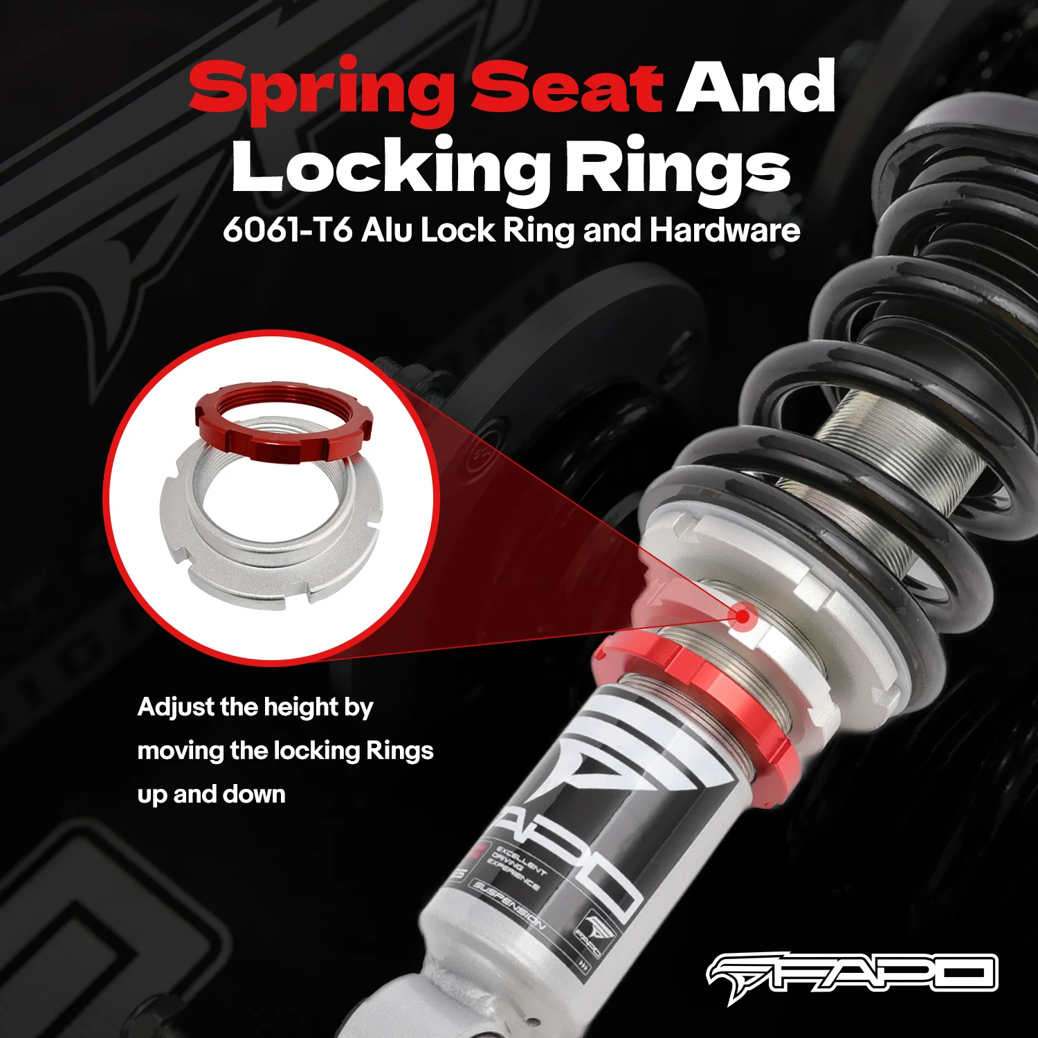 32-Level Damping Coilover for Volkswagen Jetta MK5 MK6 FWD 2006-2017 PF004120 - Image 7