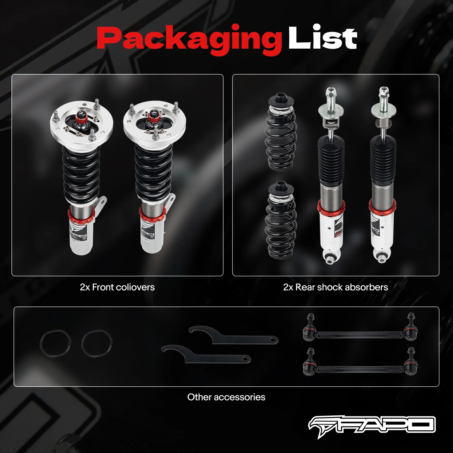 32-Level Damping Coilover for BMW 1 Series E82 2011 &BMW M3 E90/E92/E93 2007-2013 PF016430 - Image 11